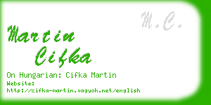 martin cifka business card